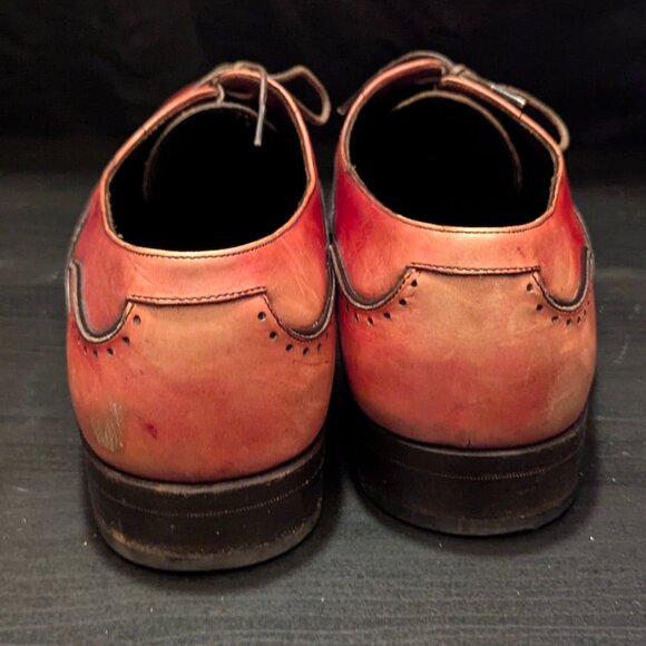 Salvatore Ferragamo, Cherry Red Leather Wingtip Oxford, 11D main image 12